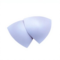 Coussinets de soutien-gorge en mousse PU respirante en tissu polyester, moulés, triangulaires pointus, en éponge micro-massante, pour sous-vêtements, maillots de bain et vêtements de sport