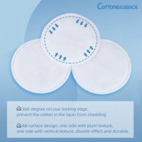 Ronds ronds en coton épais et doux 190GSM 100pcs 3 couches pour démaquillage, toner et peau sensible (sac imprimé PE)