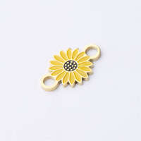 Nouvelle version coréenne fraîche de petite marguerite Double trou soleil fleur pendentif bricolage japon et corée du sud petits accessoires frais