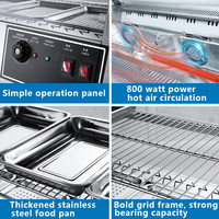 Gebogenes Glas Counter Top Food Warmer Display Showcase Schreibtisch Top Hot Food Warming & Holding Ausrüstung