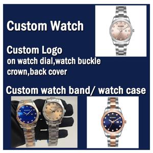 Reloj de Lujo para Mujer OEM de Alta Calidad, Estilo Clásico y Sencillo, Caja de Acero, Bisel con Piedras de Moissanita, Calendario, para Moda y Negocios - Product Image 2