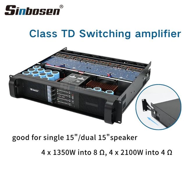 Class TD Professional Amplifier 2100w 4-channel System Sound Equipment/Amplifiers/Speaker