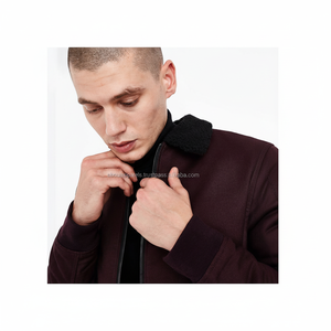 Nouvelle veste bomber en coton sergé de baseball pour homme, de qualité supérieure, en gros, taille plus, mode d'hiver, fermeture éclair, tricotée - Product Image 1