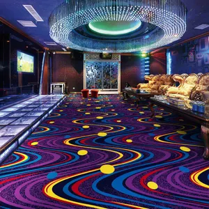 Fabricante al por mayor de alfombras 100% Alfombra de nailon impresa comprar barato axminster alfombra de casino de lujo para la venta