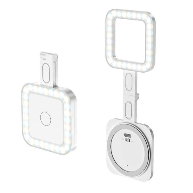 V18 Bi Color Mini Magnetic Phone Selfie Portable Rechargeable Led Fill Light Clip on Phone