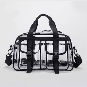 Bolso de Viaje Deportivo Transparente de PVC Grande para Mujer, Bolso Escolar Personalizado Impermeable de Moda - Product Image 1