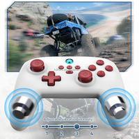 S11 Pengontrol Game Nirkabel Ergonomis Wake up Turbo 6-Axis Gyro Dual Vibration untuk Nintendo Switch Lite OLED PC Steam Android