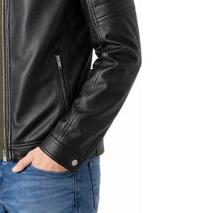Chaqueta de Cuero de Alta Calidad para Hombre, Estilo Deportivo Casual, Abrigo de Invierno Cálido, Duradero y a la Moda, con Cuello Alto - Product Image 4