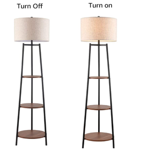 Đèn Đọc Sách Đứng Với Kệ Và Bóng Vải, Đèn Cực Cao Hiện Đại - Product Image 4