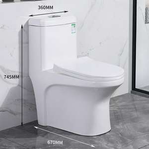 Wholesale Modern Style <strong>Toilet</strong> Bowls Siphon Jet Flushing White Color WC Ceramic One Piece Hotel Bathroom <strong>Toilet</strong> 3 Year Warranty - Product Image 1