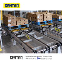SENTAO palet angkutan karton rantai seret konveyor sistem konveyor baja tahan karat jalur produksi dapat disesuaikan jalur perakitan