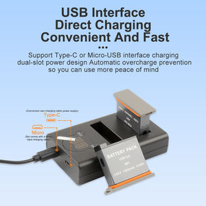 <span class=keywords><strong>Chargeur</strong></span> double USB <span class=keywords><strong>portable</strong></span> avec écran LCD intelligent pour batterie AB1 pour caméra DJI AB1 et DJI OSMO <span class=keywords><strong>Action</strong></span> - Product Image 2