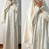 Abaya Zifeng OEM pour femmes musulmanes, imprimé floral, robe longue à manches longues, robe ample élégante pour tous les jours, occasions décontractées et à la maison