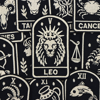 Patchs brodés thermocollants personnalisés style vintage, thème cartes de tarot et 12 signes du zodiaque, pour veste en jean et sac à dos