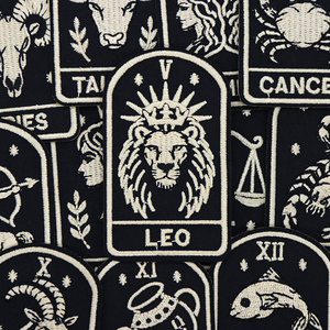 Toppe Ricamate Personalizzate Vintage con Carte dei <span class=keywords><strong>Tarocchi</strong></span> e Dodici Segni Zodiacali per Giacche in Denim e Zaini - Product Image 3