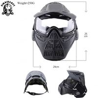 Masques intégraux de protection pour le tir à l'arc CS, casque noir pour le combat, accessoires de masquage pour le paintball et le tir à l'arc