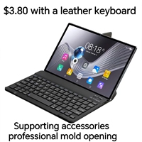 Tablet Pintar Android 10.1 inci 512GB OEM Pabrik Asli Kustom, Tablet Bisnis dengan Kartu SIM 4G, Casing Keyboard Edukasi