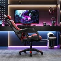 Chaise de bureau gaming en cuir style course, dossier haut avec appui-tête et coussin lombaire, vente en gros, certifiée BIFMA, logo personnalisé