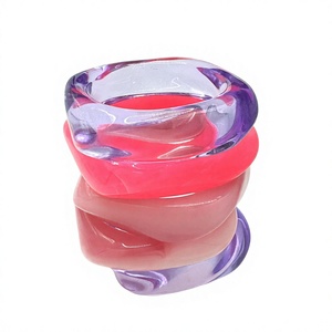 Bracelet rond artistique en résine écologique, fait à la main, cadeau de mariage, bijoux - Product Image 1