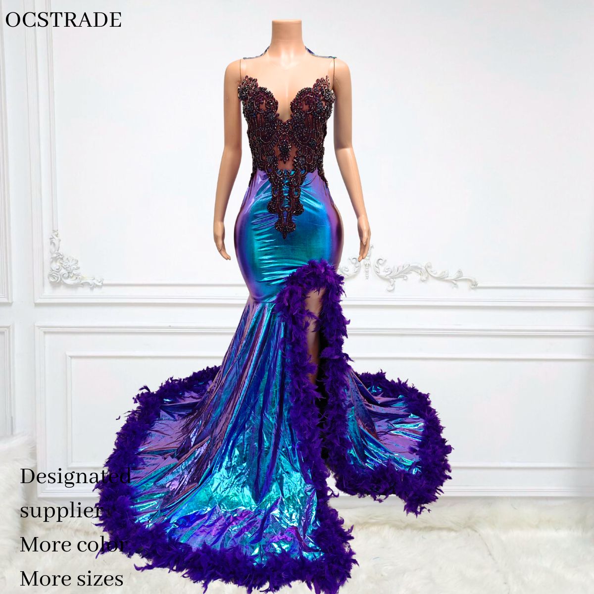 high neck backless prom dress Sleeveless High Neck Backless Chiffon Prom Dress Evening Dress PG411 US2 / Ivory main image 0