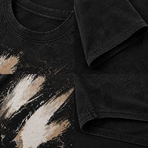 T-shirt décontracté pour homme, noir, à manches courtes, col rond, uni, respirant, imprimé numérique, en jersey de coton, coupe classique - Product Image 5