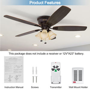 110v 吊扇遥控器和接收器，无线吊扇遥控器套件，家用吊扇遥控器 - Product Image 3