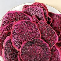 Tranches de fruit du dragon rouge séchées à l'air chaud, chips de pitaya rouge séchées naturelles pour la préparation de boissons aux fruits, matière première en vrac, vente en gros