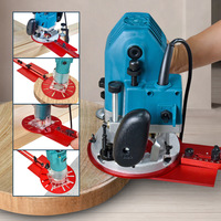 Guide de goujon de trou de forage de travail du bois réglable 4 en 1 support de rainure de fraisage de routeur pour différentes machines