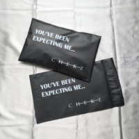 Bolsas de mensajería negras con logotipo personalizado, paquete de ropa, sobre, 6x9, poliéster, mate