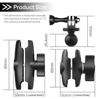 Accessoires pour caméras d'action : Support à ventouse universel avec rotule pour surfaces lisses en verre à l'intérieur des voitures
