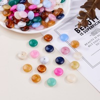 Perles en forme de soucoupe en faux jade multicolores 14x6mm, trou droit, pour la fabrication de bijoux et bracelets DIY