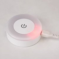 Lampe de nuit rechargeable HL-288 à 3 couleurs, ronde, tactile, pour chambre à coucher