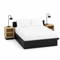 Modernes Hotel-Schlafzimmer-Möbelset Plattformbett Nachttisch TV-Schrank Schreibtisch Stuhl Suite Gastgewerbe-Projekt