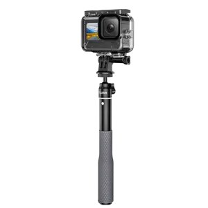 Telesin penstabil kamera tripod fleksibel, tongkat swafoto dengan bola rotasi 360, monopod swafoto untuk kamera GoPro, DJI dan Insta360