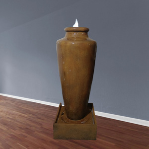 Fontaine d'intérieur avec ornement à eau courante pour salon, entrée, bureau, balcon, cour extérieure, design contemporain - Product Image 1