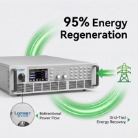 Alimentation CC bidirectionnelle régénérative de haute précision 3U 800V 75A 18kW, programmable, source CC à deux quadrants, charge électronique