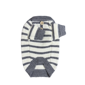 Acessórios para Animais de Estimação ZHONGYA, Suéter de Malha Listrado Confortável para Cães, Estilo Clássico Cinza, Roupa Diária de Inverno para Filhotes - Product Image 6