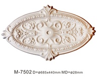 Rose de plafond ovale florale ornée de style français de luxe ODM/OEM Gemei M-7503 pour lustre, idéale pour la décoration intérieure de la maison et du bureau
