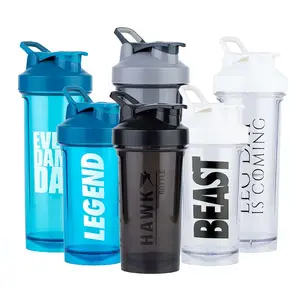 Customized Bpa Free 20oz Clear Blank Gym Protein Shaker Bottle For Protein Shakes And Pre Workout Sports