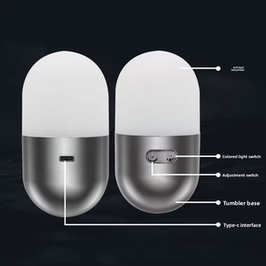 Cross-Border Best-Selling Tumbler Night Light LED Dimmable Outdoor Rechargeable Button Type-C <b>Fast</b> <b>Charge</b> Camping Home Bedside - Product Image 4