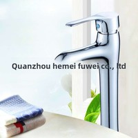Robinet de lavabo monotrou moderne et minimaliste, mitigeur chaud/froid à poignée unique, finition électrolytique