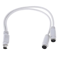 ANNXIN Cable Adaptador Divisor Mini DIN de 6 Pines Macho a Doble Hembra Tipo Y para Ratón, Teclado, Lector de Tarjetas al por Mayor