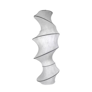 Lustre en soie japonaise Wabi Sabi E27 blanc, longue suspension pour chambre, salon, salle de thé, comptoir de bar 60 80 100 120 150cm - Product Image 5
