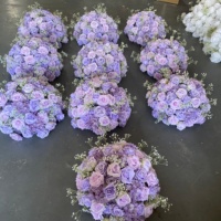 B111 Bunga Bola Delphinium Hydrangea Calla Lily Buatan Khusus untuk Dekorasi Meja Pernikahan dan Pesta Ulang Tahun