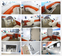 2024 Kinlife CE 5.8m/ 19ft bateau ponton en aluminium pour 12 surfeurs pour l'activité de plein air Breezy Calm Waters