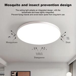 Plafonnier <span class=keywords><strong>LED</strong></span> ultra-plat rond à montage en surface pour salon, chambre et couloir avec 3500K 6000K - Product Image 5