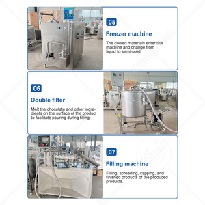 Usine de fabrication de crème glacée ORME Mini machine rotative automatique de remplissage et de scellement de tasse de cône de crème glacée - Product Image 4