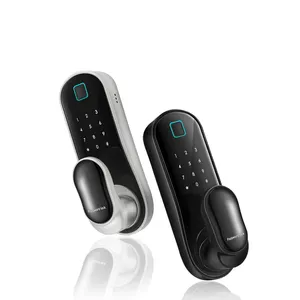 TTlock Tuya kunci pintu biometrik, pengunci pintu sidik jari biometrik Remote Control WIFI gaya Eropa