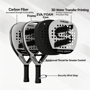 ไม้พายปาเดลคาร์บอนไฟเบอร์รูปทรงเพชร 3K 6K 12K 18K UD OEM ไม้พายปาเดลแบบกำหนดเอง ไม้ตีปาเดลพลังสูง ขายส่ง OEM แบบกำหนดเอง - Product Image 2