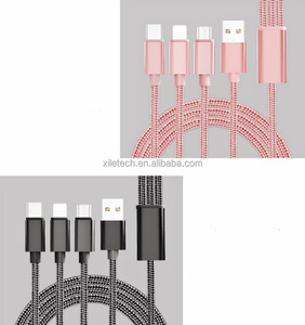 Cable de Carga Multifuncional 3 en 1 Tipo C de 1m 3A, Cable Cargador USB Duradero con Múltiples Cabezas, Cable USB C para iPhone y <span class=keywords><strong>Android</strong></span> - Product Image 4